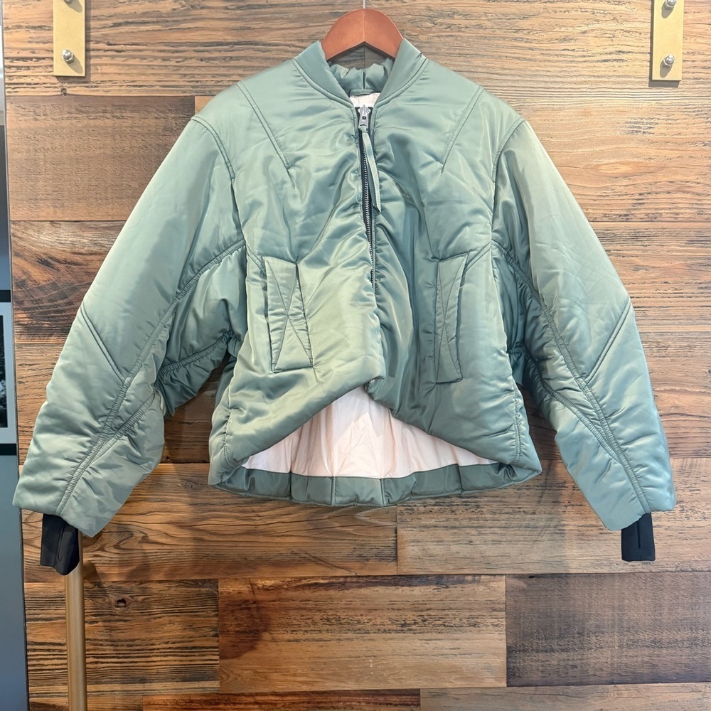 Shoreditch Ski Club Green Bomber Jacket NWT
